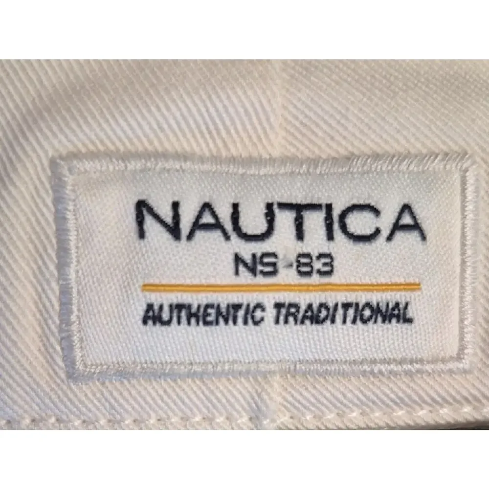 Nautica Men's Cream Flat Front Cotton Shorts Size 30 NWT